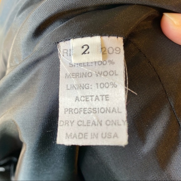 100% Merino Wool Pea Coat Size Small J. Percy with Nautical buttons Made in USA - Picture 9 of 11